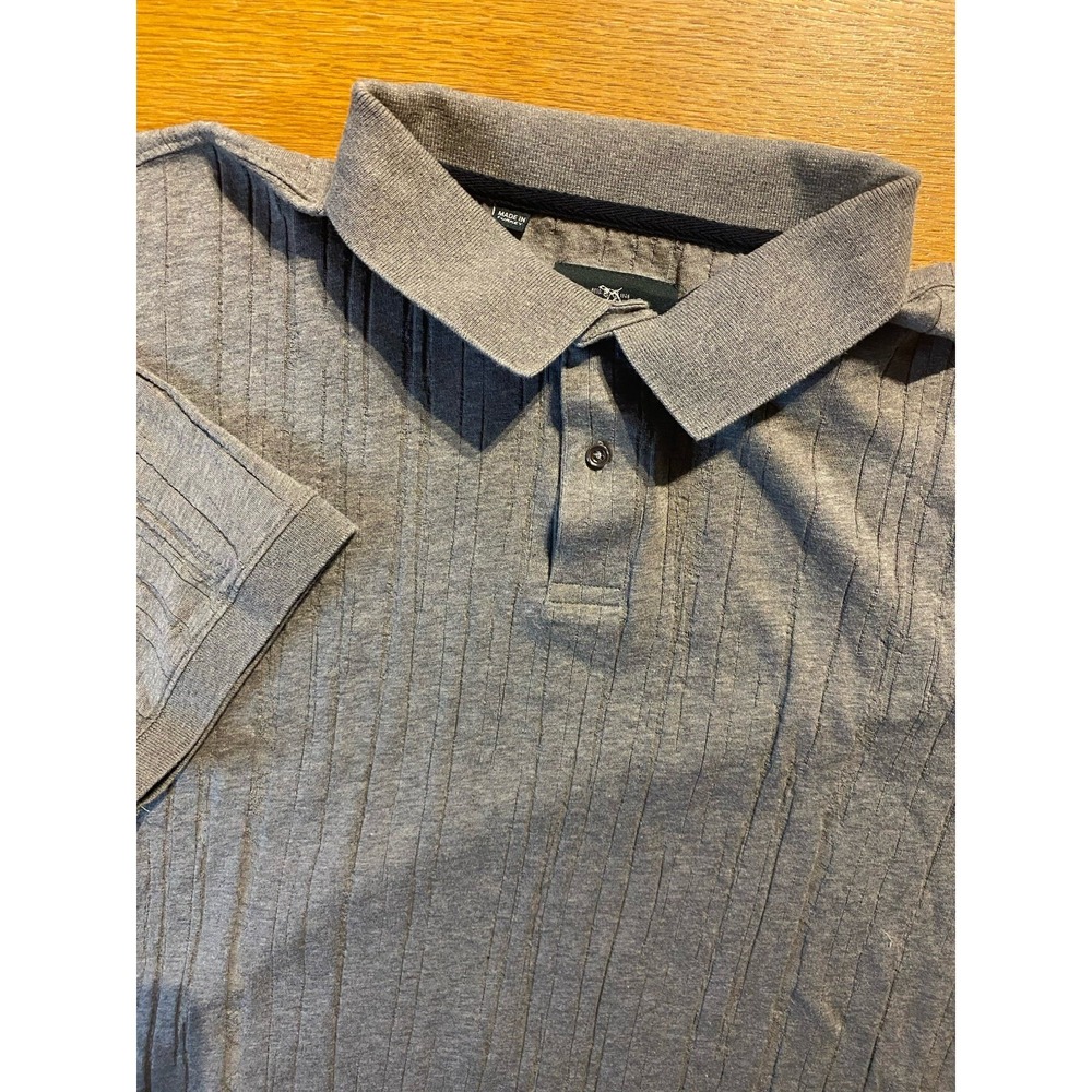 Rodd & Gunn Polo Shirt Sports Fit Textured Stripe Men's XL Elastic Waist EUC